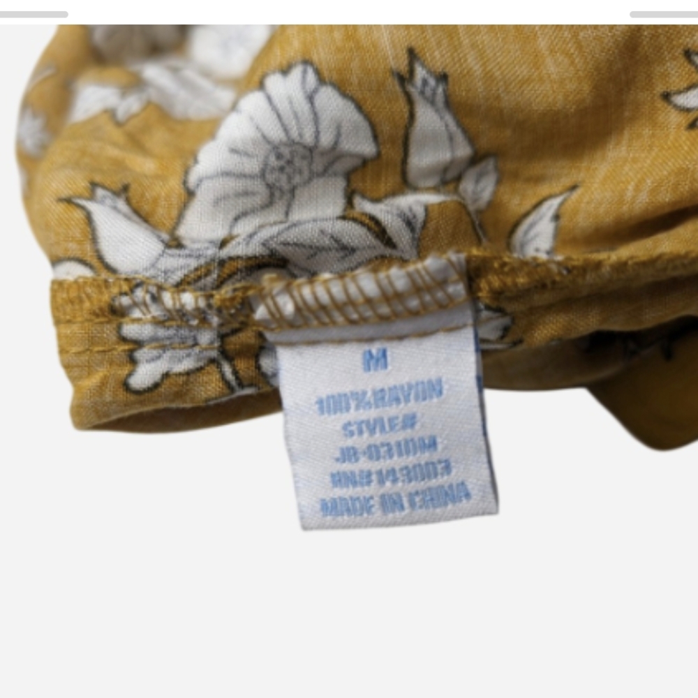 Floral Mustard Women's Shorts - Picture 3 of 9